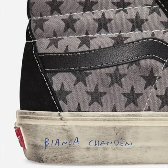 Vans Sk8-Hi Bianca Chandôn Reissue VLT LX ‘Stressed Black’, sz11 NWT Rare - Picture 4 of 6